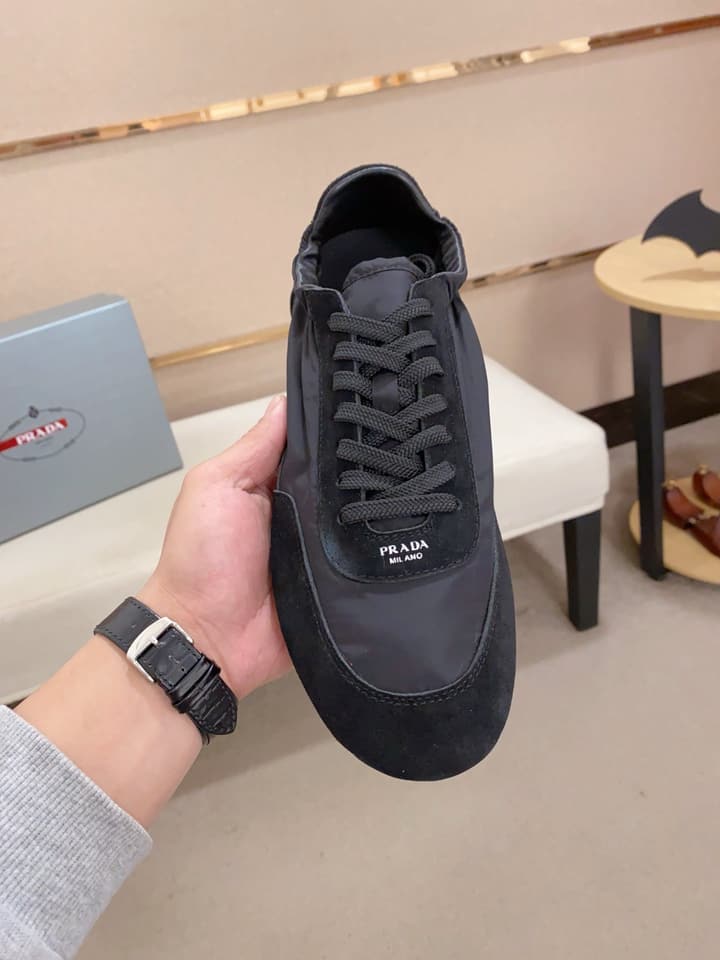 Prada Men's Air Cushion Suede Sneakers