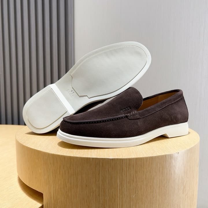 Boss Suede Slip-On Loafers