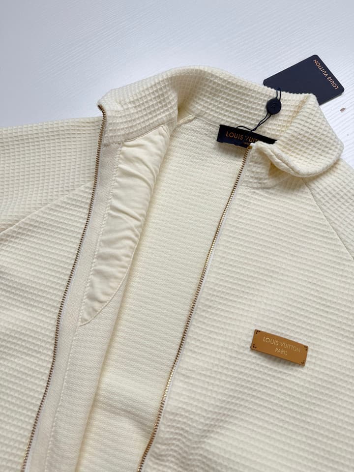 Louis Vuitton Runway Waffle Knit Zipper Jacket