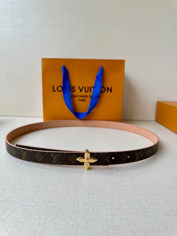 Louis Vuitton Iconic Reversible Belt in Gold Hardware
