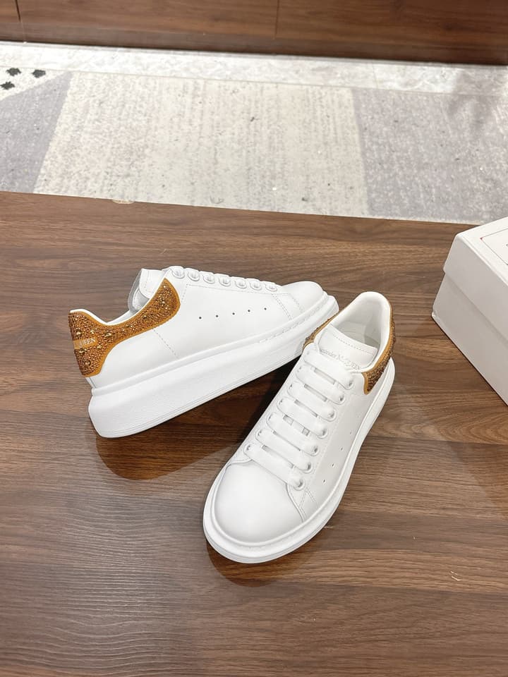 Alexander McQueen Classic White Sneakers in White