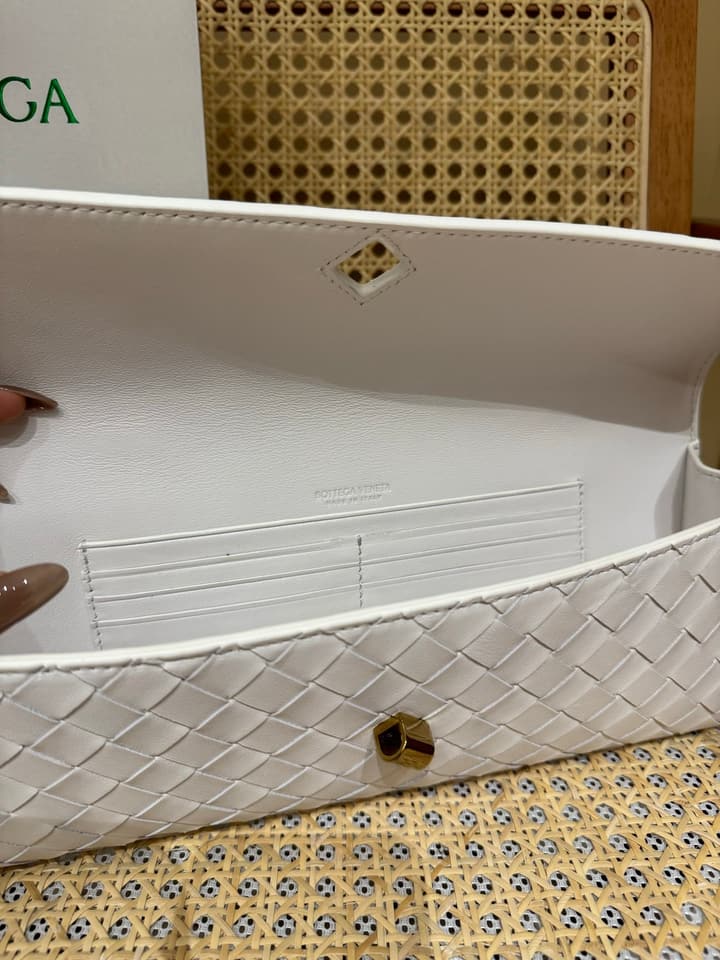 Bottega Veneta Andiamo Clutch Bag in Black Intrecciato
