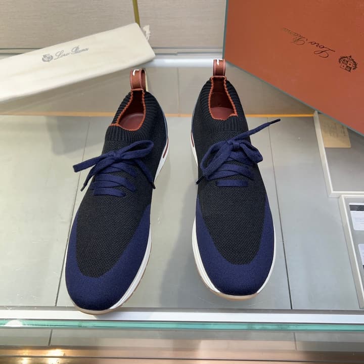 Loro Piana Breathable Suede Loafers in Solid Dark Blue