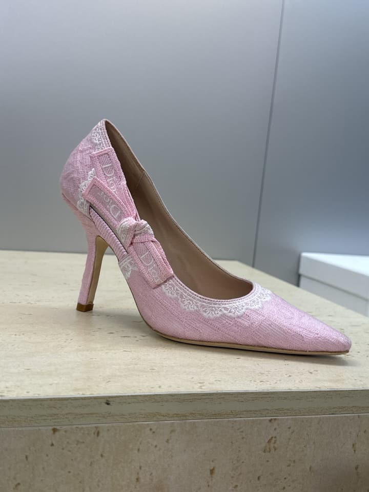 Dior J'Adior Dentelle Jelly Bow Pumps – 2026 Early Spring Collection in Black 6.5cm Heel