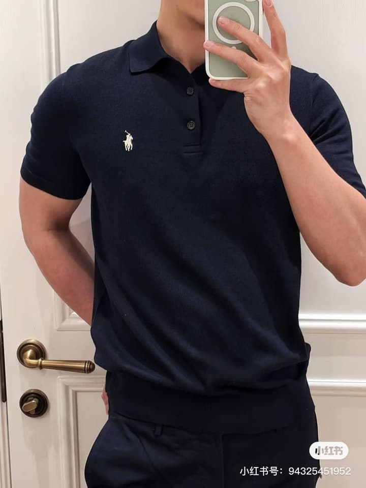 Ralph Lauren Knit Pony Embroidery Polo Shirt – 2025 in Grey