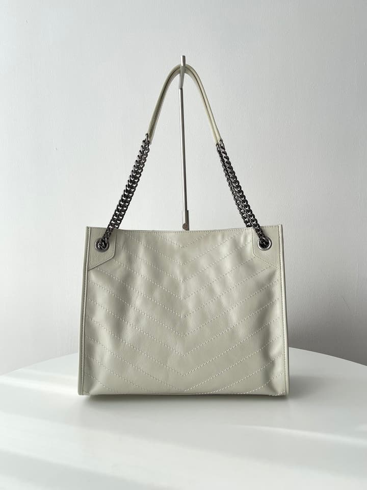 Saint Laurent Niki Shopping Bag in Cream White