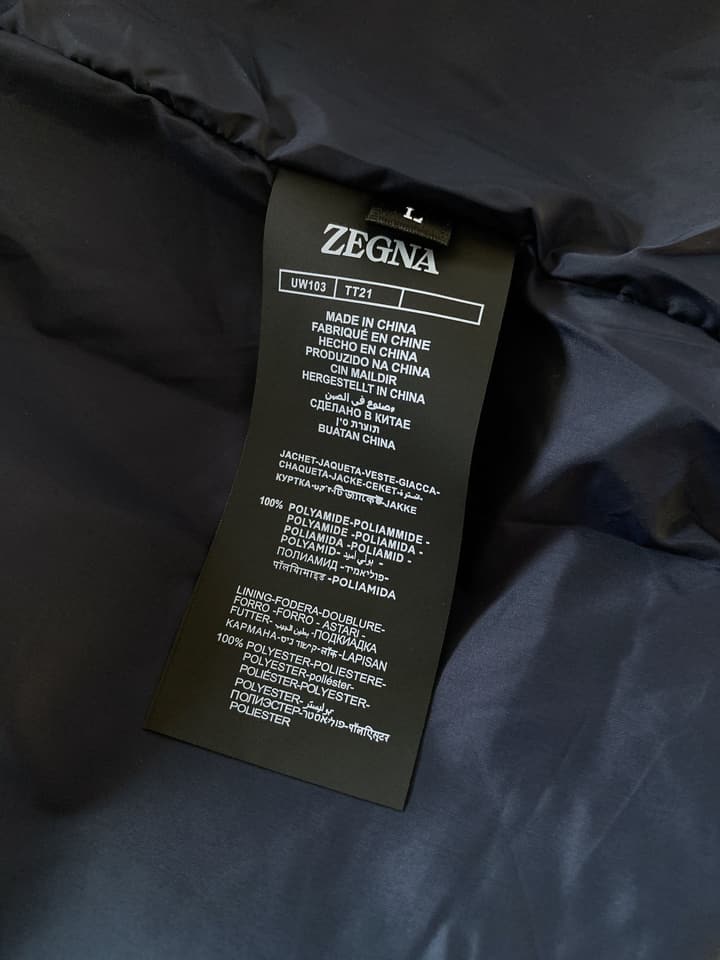 Zegna Spliced Down Puffer Jacket – 2025FW in Classic Black