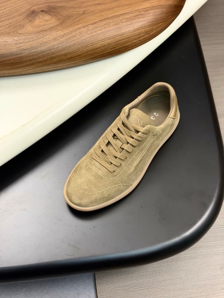 Zegna Old Money Suede Casual Sneakers