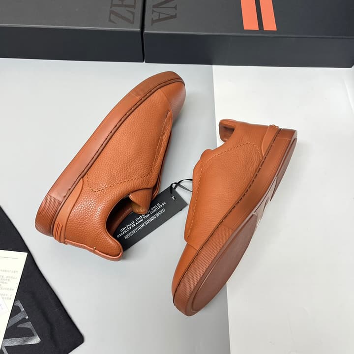 Zegna SECONDSKIN Triple Stitch™ Casual Sneakers in Monochromatic Black
