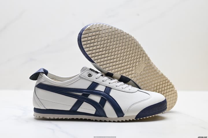 Onitsuka Tiger Mexico 66 Deluxe Nippon Made Sneakers in Beige With Taupe Stripes