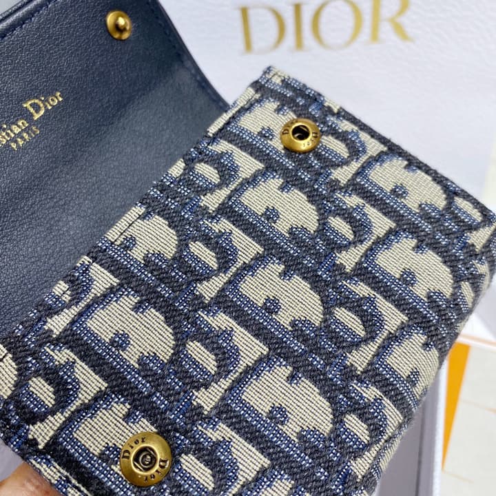 Dior Oblique Saddle Tri-fold Wallet