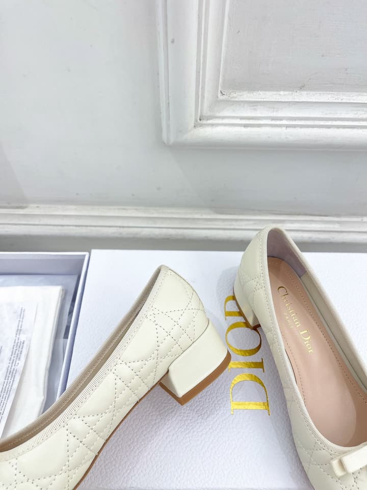 Dior Cannage Pearl Ballet Pumps – 2024 Spring/Summer Collection in Black