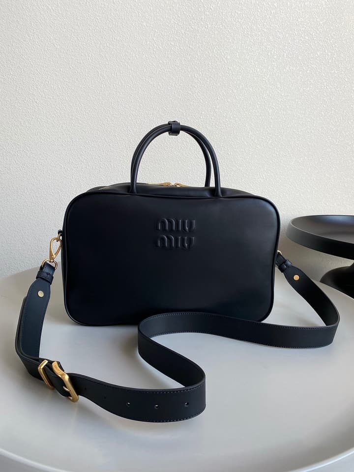 Miu Miu Briefcase Shoulder Bag in Black
