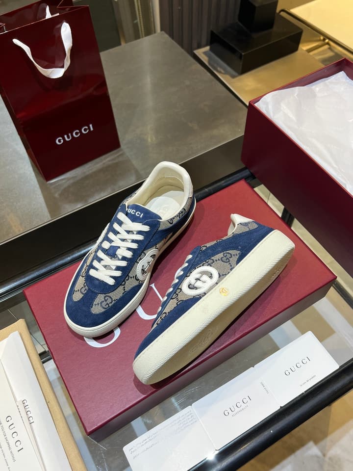 Gucci Retro German Training Sneakers in Black Monochromatic