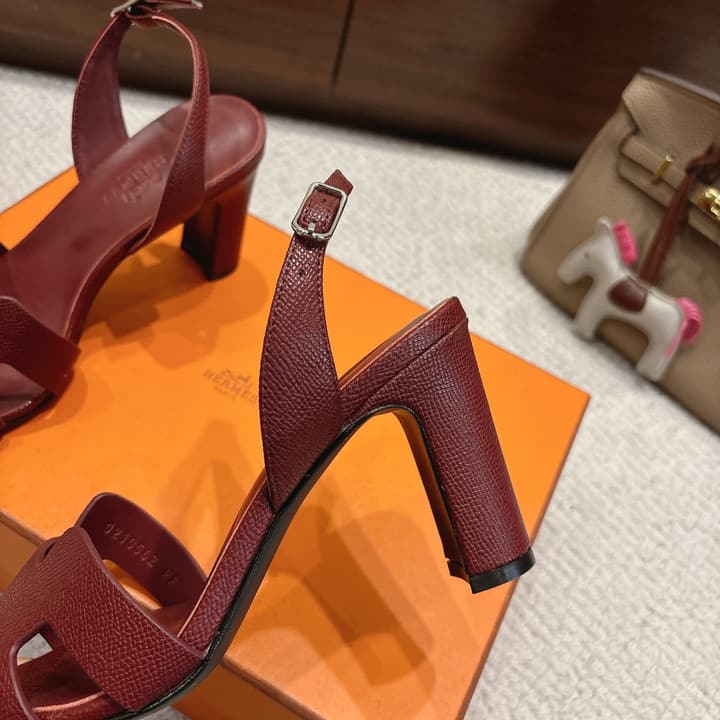 Hermès Eremite 80 Heeled Sandals in Blush Pink