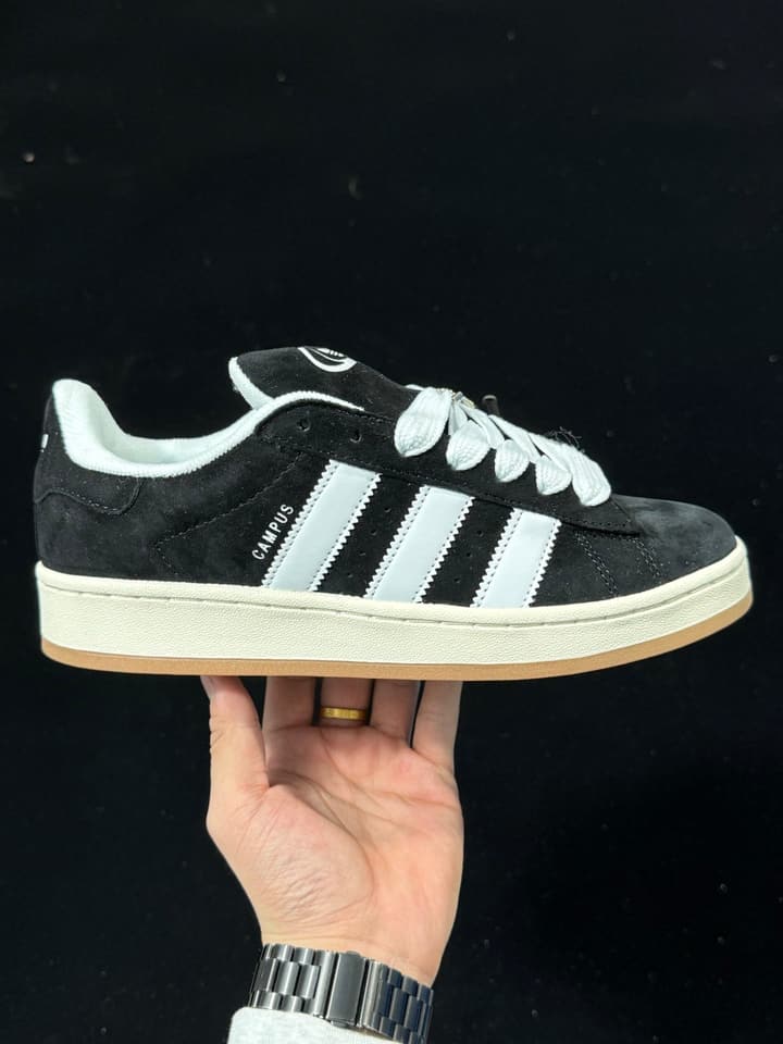 Adidas Originals Campus 00s Low-Top Sneakers in Black & White