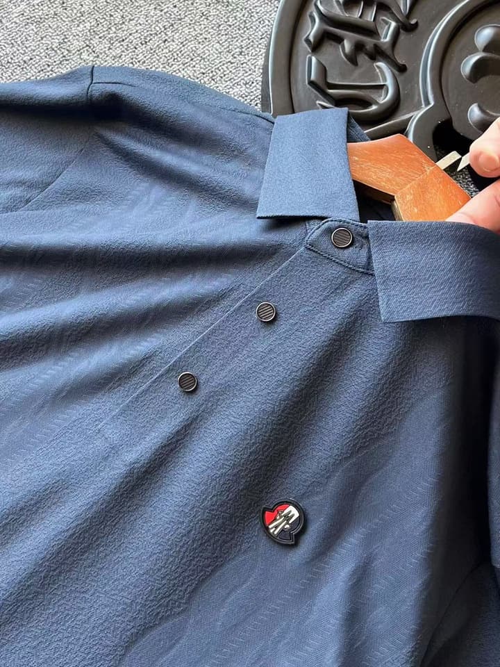 Moncler Ice Silk Jacquard Seamless Polo Shirt