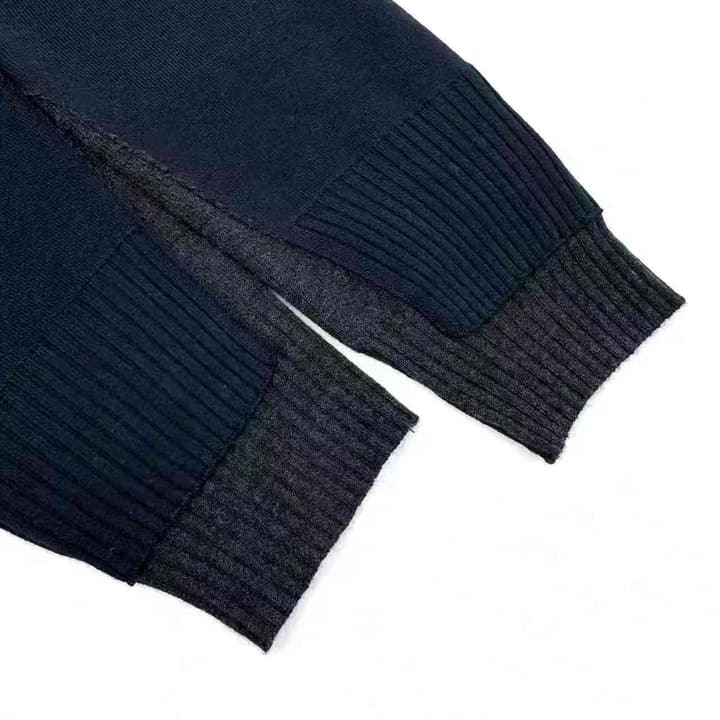 Miu Miu Inlaid Logo Knitted Cardigan in Black