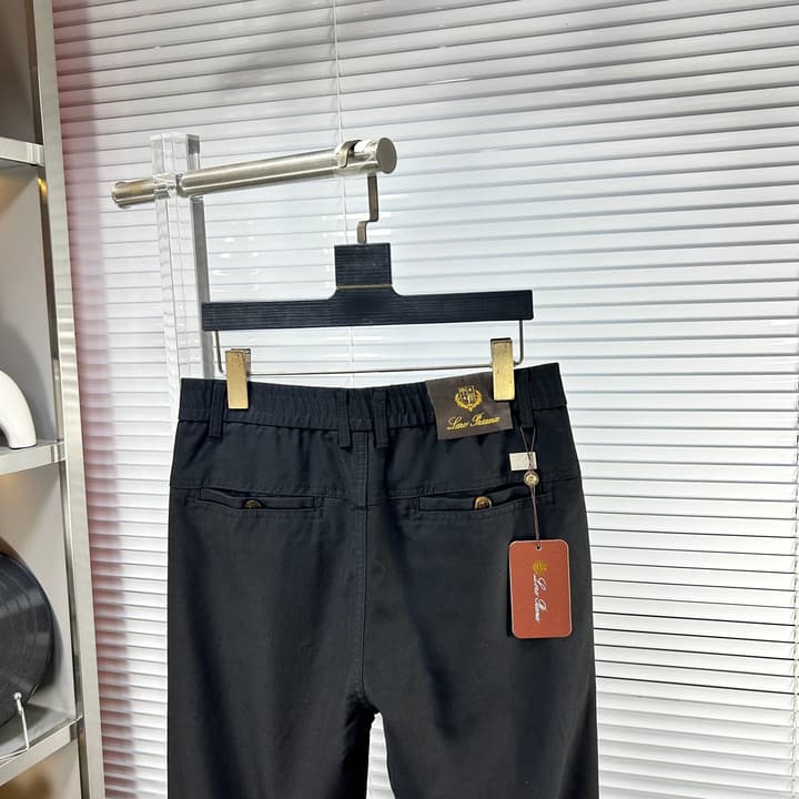 Loro Piana Tailored Casual Trousers – SS25/FW in Classic Black