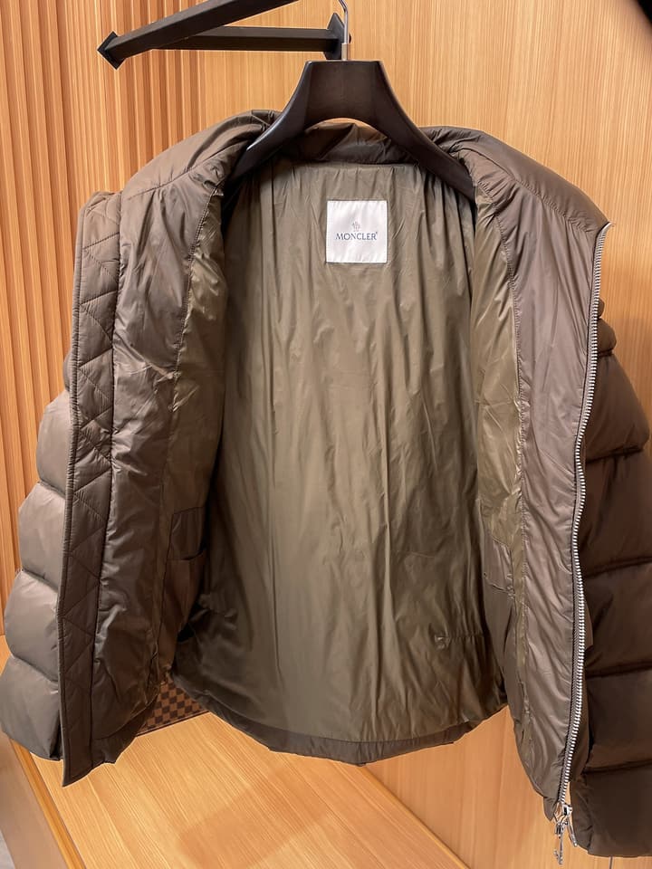 Moncler Stand Collar Embossed Down Jacket – Limited Edition in Black
