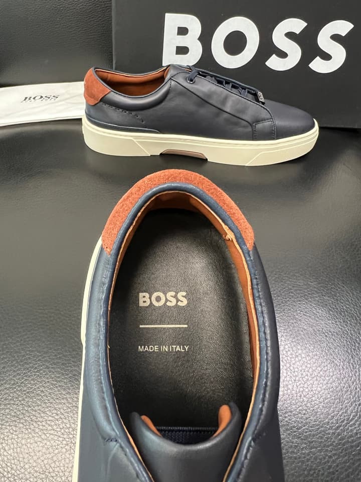 Boss Panelled Leather Sneakers