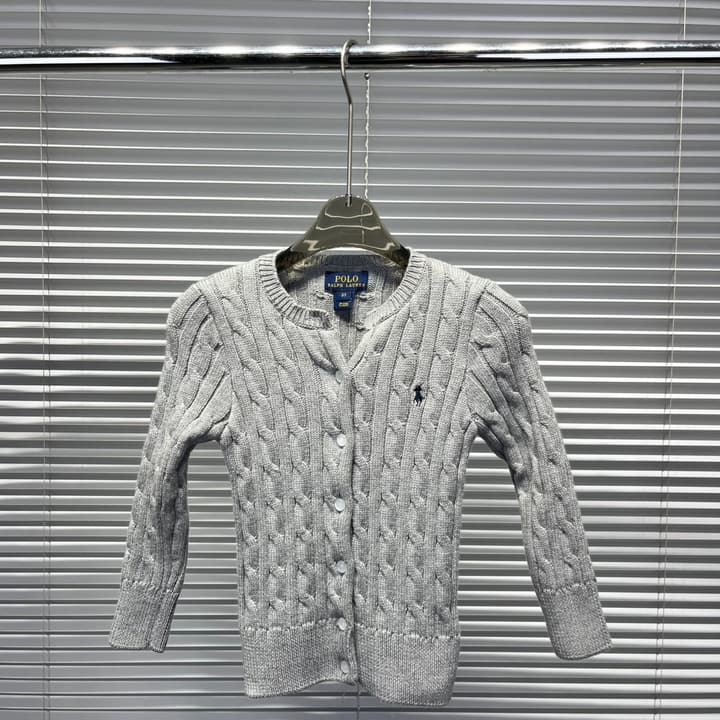 Ralph Lauren Cable Knit Cardigan – Kids Collection in Dark Navy Cable Knit