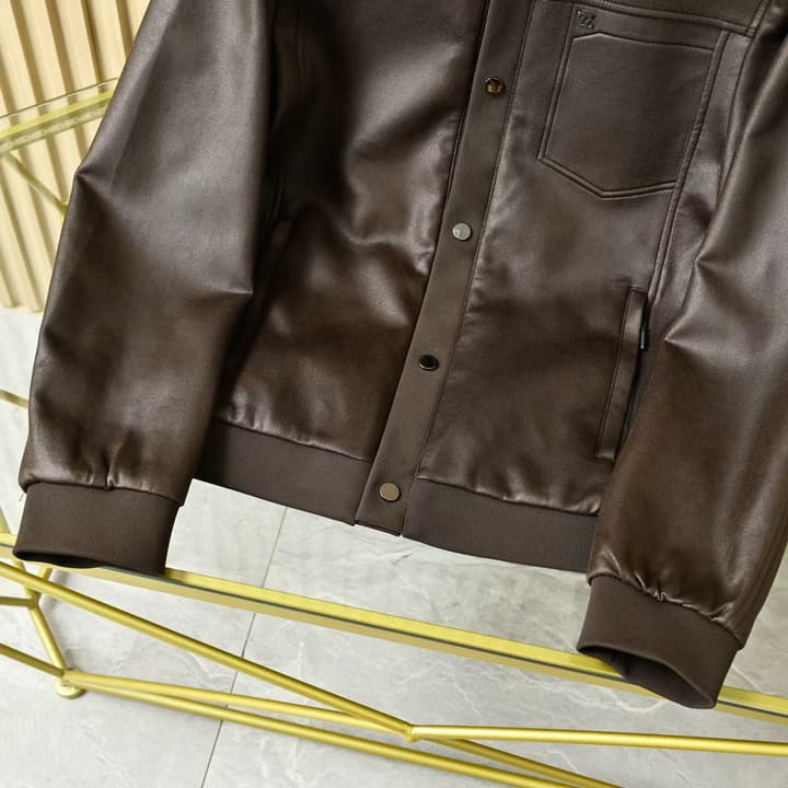 Zegna Lapel Leather Jacket – 2025FW in Classic Black