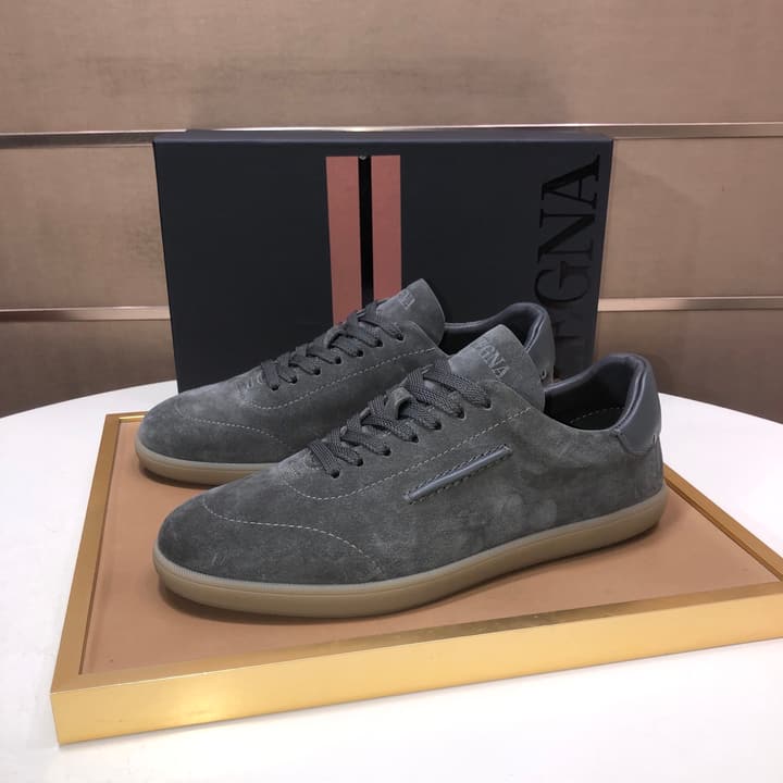 Zegna 232 Suede and Leather Sneakers