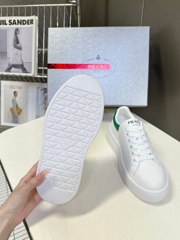 Prada Retro Platform Sneakers in White Sneaker 1