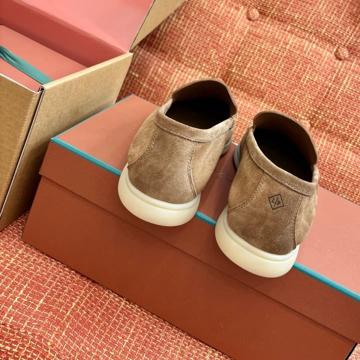 Loro Piana Suede Loafers in Brown