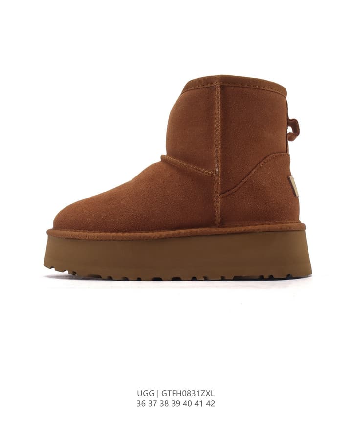 UGG Flat High-Top Wool Snow Boots