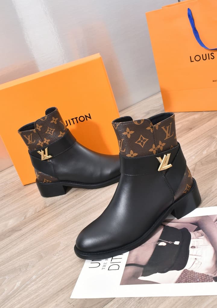 Avant-Garde Footwear Co. Classic Calfskin Boots in Black Monogram Buckle Boot