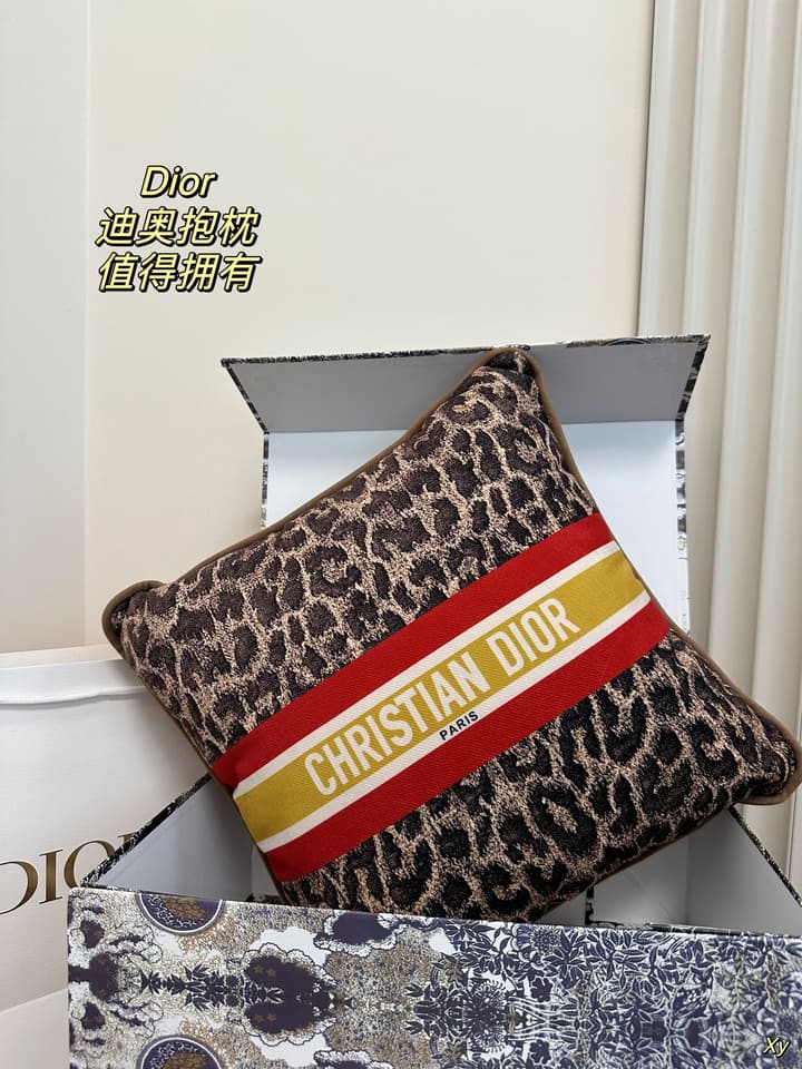 Dior Limited Edition Home Pillow in Black And White Toile Pattern
