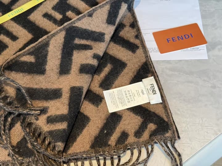 Fendi FF Monogram Cashmere Scarf
