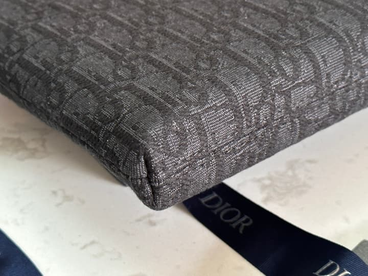 Dior Oblique Clutch Bag in Black Oblique Canvas