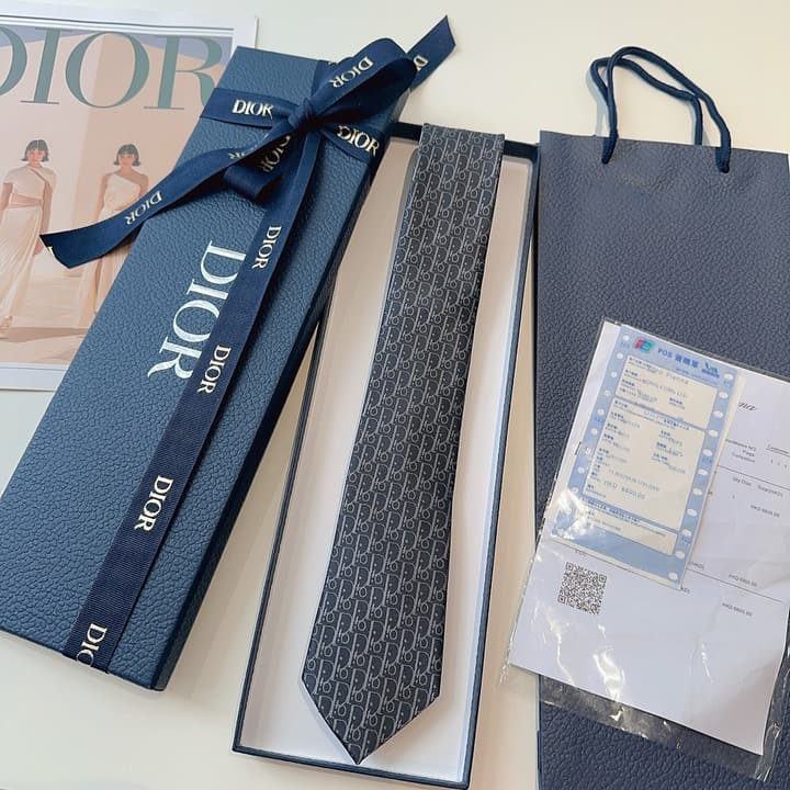 Dior Men's Logo Jacquard Tie