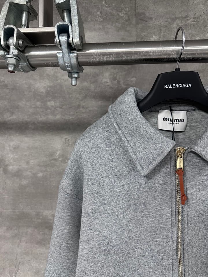 Miu Miu Lapel Zip Sweatshirt – 24FW
