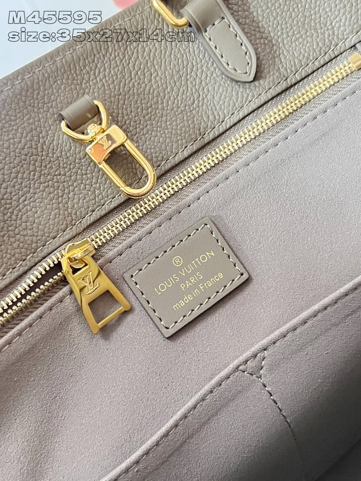 Louis Vuitton OnTheGo Medium Monogram Empreinte Tote in Taupe Monogram Empreinte