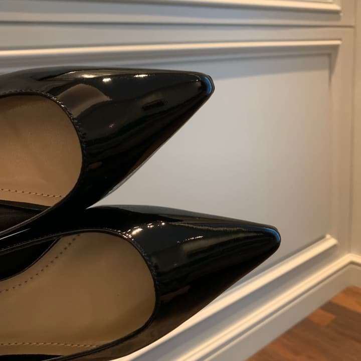 Dior J'Adior Black Patent Slingback Pumps in Black Patent