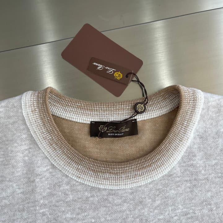 Loro Piana Crewneck Loose Fit T-Shirt – 25SS in Light Heather Grey