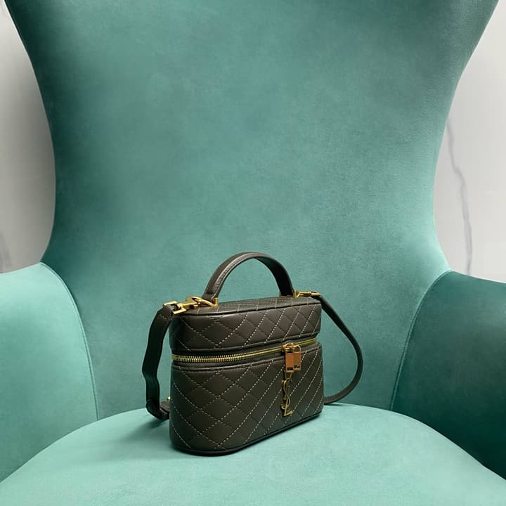 Saint Laurent Gaby Mini Vanity Bag in Apricot