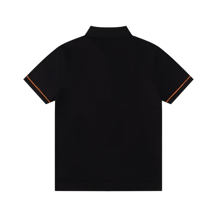 Hermès Retro Knitted Polo Shirt – SS24 in Black Polo With Orange Placket