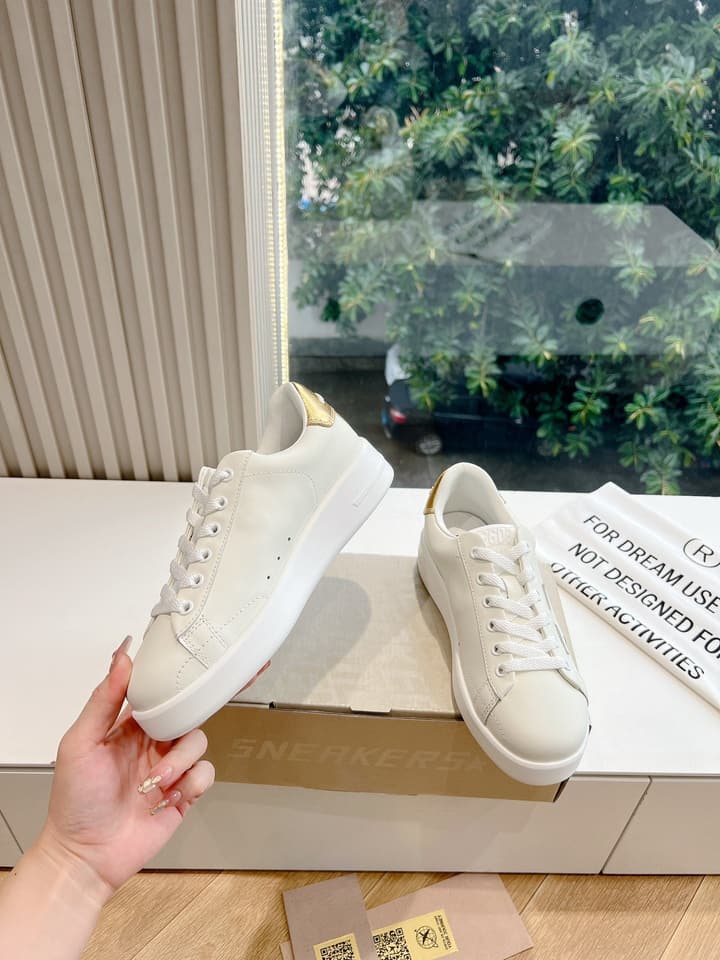 Golden Goose Space Distressed Sneakers – 2024 Collection in White 1