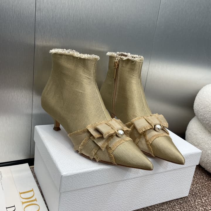 Dior J'Adior Adiorble Tassel Ankle Boots – 2024 Fall/Winter Collection in Black High Heel