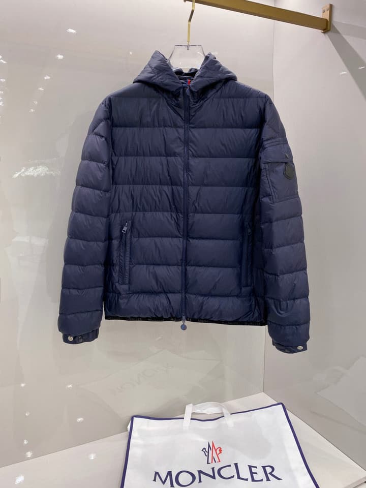 Moncler Men's Hooded Goose Down Jacket – 2025FW in Dark Gray