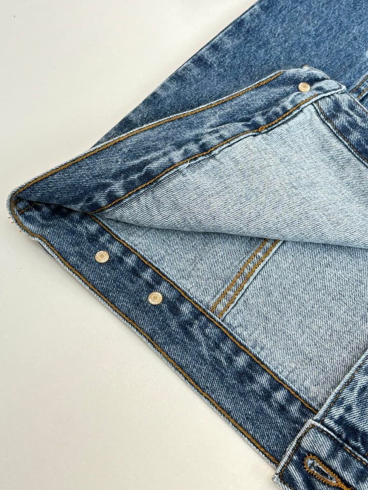 Loewe Embroidered Washed Distressed Denim Jacket in Washed Black