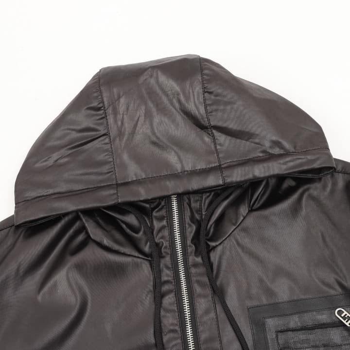 Fendi FF Monogram Full-Zip Windbreaker Jacket in Dark Gray Ff Monogram