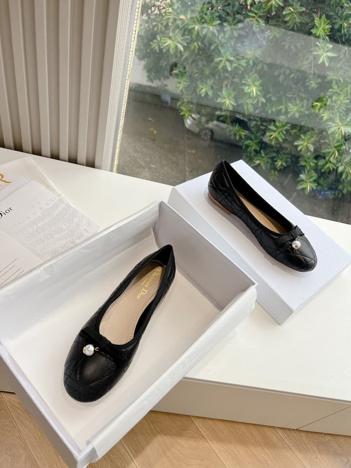 Dior Embroidered Leather Loafers – 2024 Spring Collection in Cream
