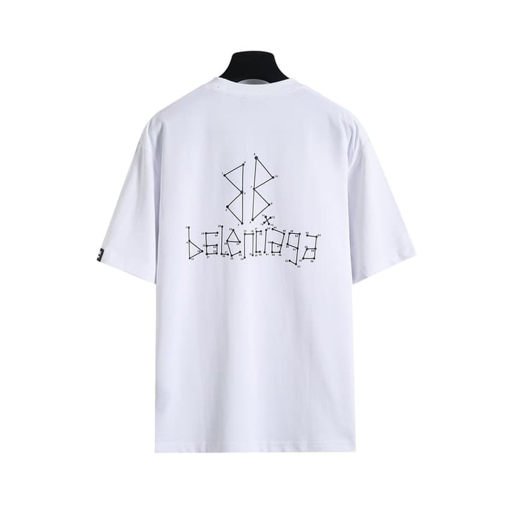 Balenciaga Coordinate Line Print T-Shirt – 26SS in Black