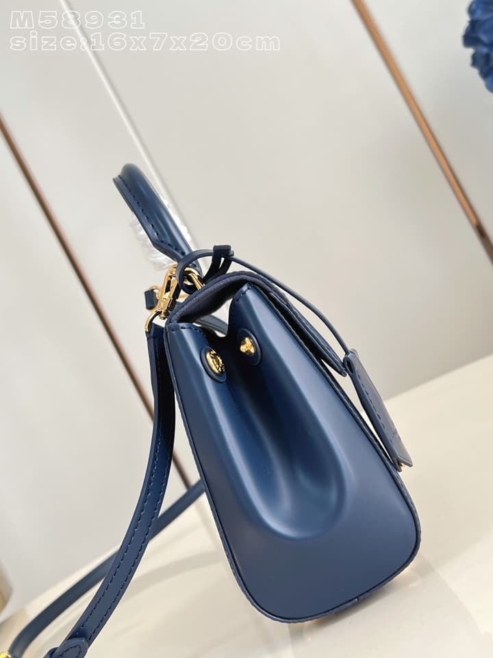 Louis Vuitton Cluny Mini Handbag in Deep Blue Epi Leather